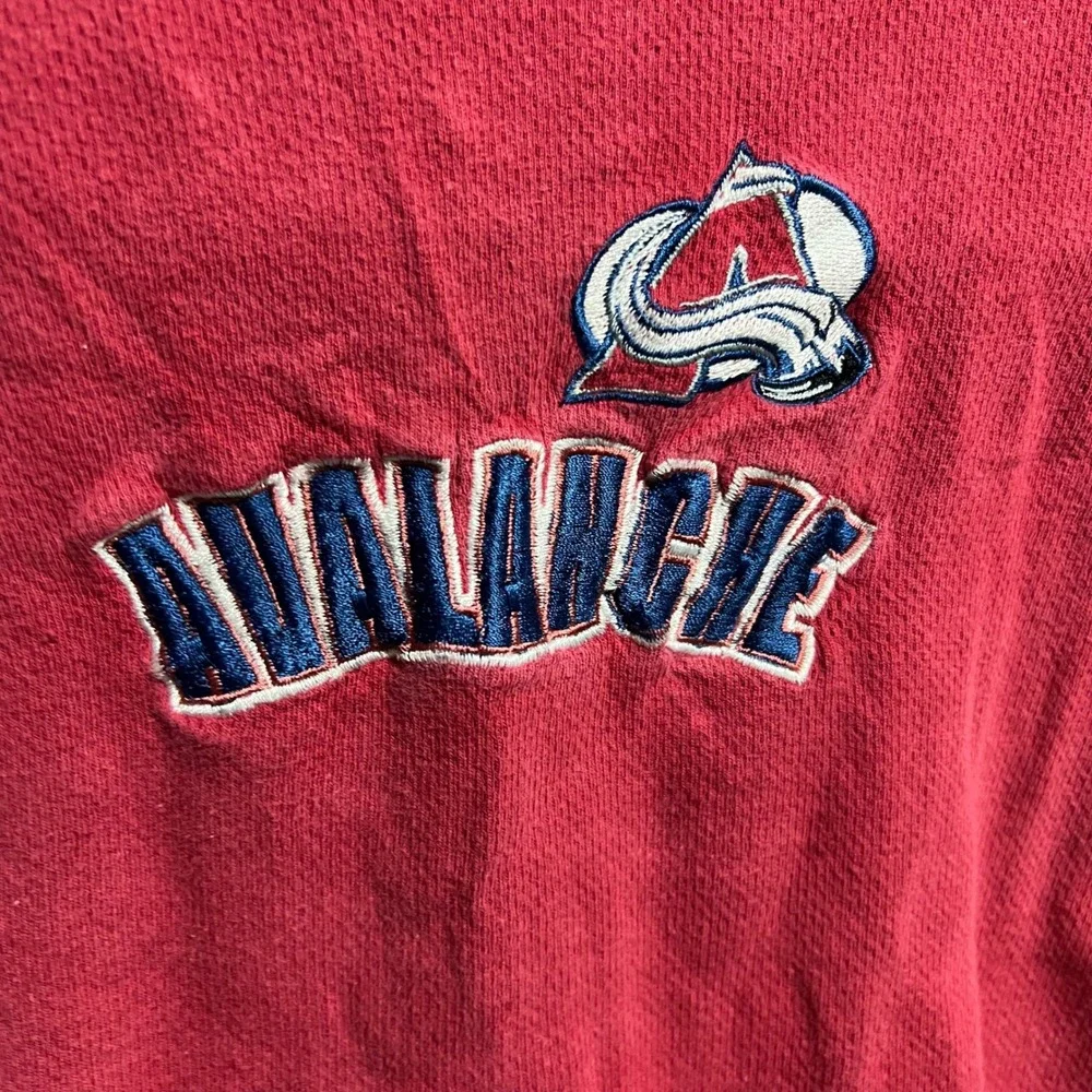 Vintage NHL Colorado Avalanche Romper Kids 18M Red Blue Hockey Embroidered Logo